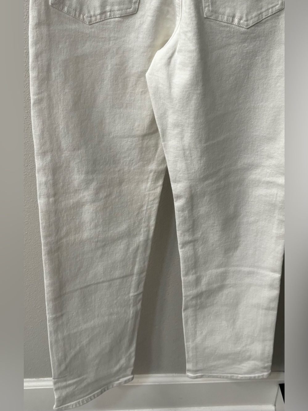 NWT Buck Mason Rider High Waist Straight Leg Twill Jeans Size 24 Natural/White - Picture 8 of 11